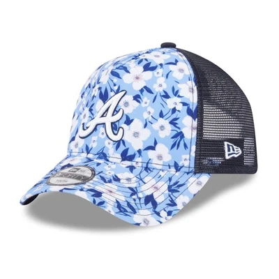 New Era 9Forty Kinder Trucker Cap - FLORAL Atlanta Braves