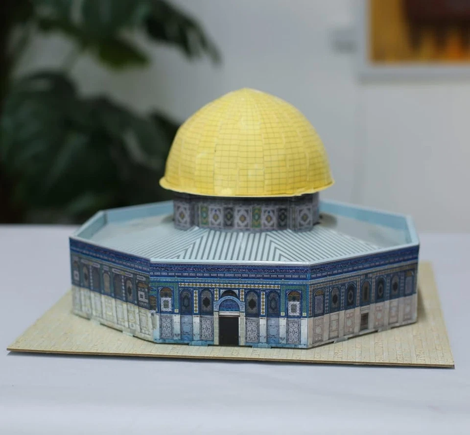 Dome of the Rock 3D Paper Model Kit – Islamic Landmark DIY Puzzle Jerusalem - Image 4 of 4