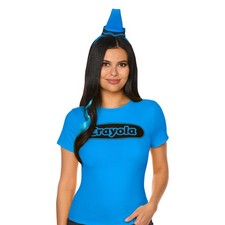Crayola Crayon Blue Headband and Patch Costume Kit One Size Fits Most