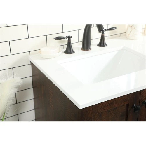 Elegant Decor Soma 32" Aluminum MDF Single Bathroom Vanity in Expresso - Picture 4 of 8