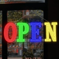 Led Open Signs for Business 30x10in Big Open Sign Led w/Remote Control Window...