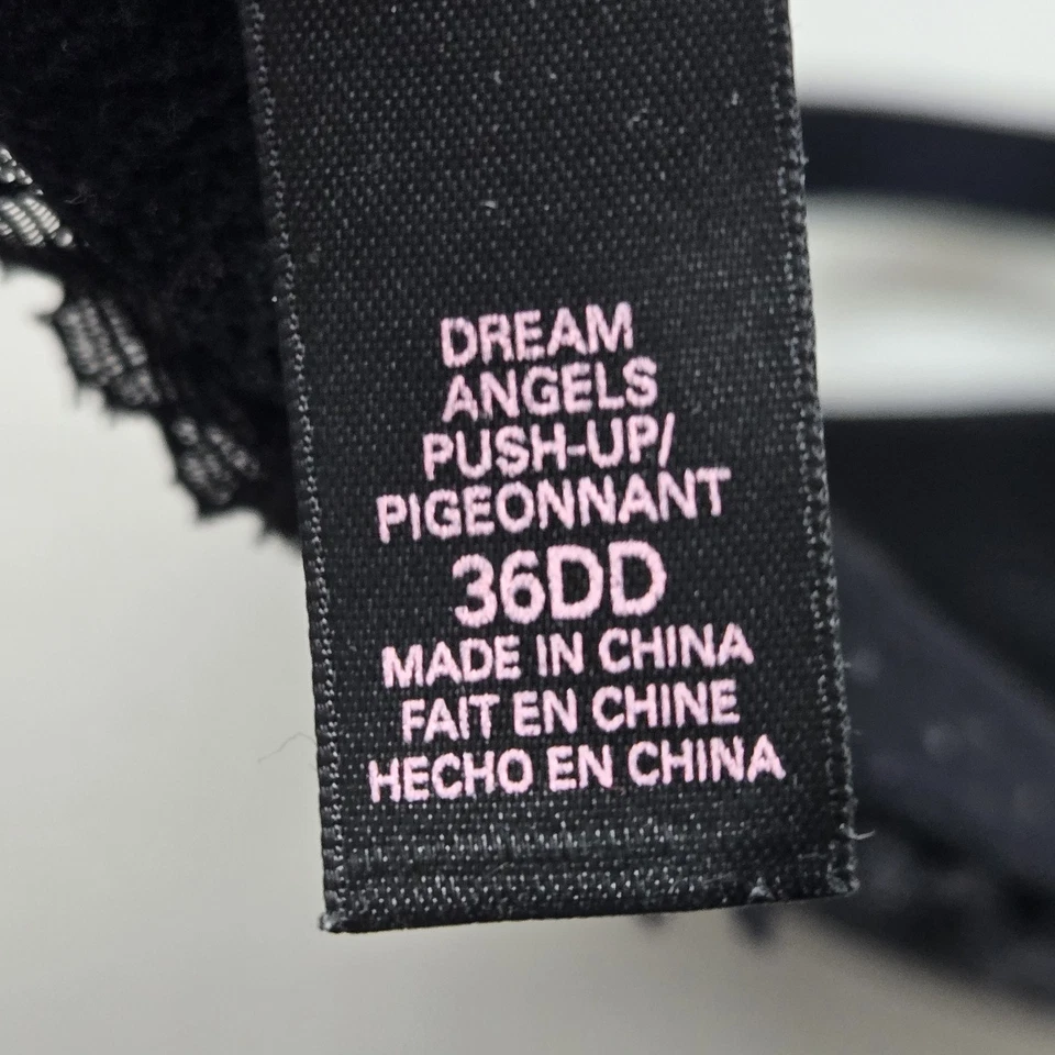 Sujetador para mujer Victoria's Secret 36DD negro Dream Angels push up convertible Foto 4 de 4