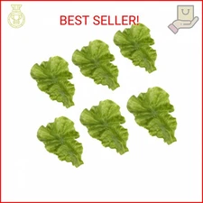 LONG XIN SERIES 6PCS Realistic PU Fake Lettuce Leaves Simulation Artificial Gree