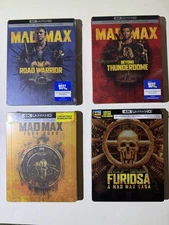 Mad Max Road Warrior,Beyond Thunderdome, Fury Road, & Furiosa 4K UHD Steelbooks