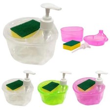 Make Dishwashing a Breeze Soap Dispenser with Convenient Sponge Storage