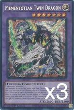 3x Yugioh Mementotlan Twin Dragon MP25-EN067 Prismatic Secret Rare 1st Ed NM