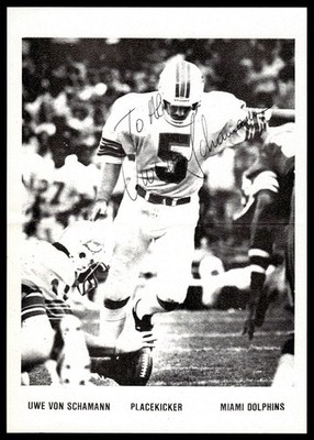 Uwe Von Schamann Dolphins Signed 5x7 Team Issued Photo JSA Pre-Cert *Y2276