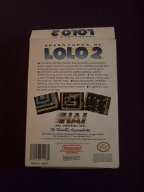 Adventures of Lolo 2 NES Complete in Box w/ Manual, Cartridge and Poster
