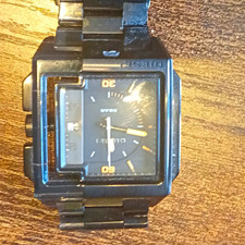 Diesel Only The Brave DZ4148 Black Stainless Steel Quartz Watch 50mm Date