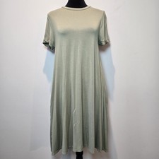 Women's Dress Casual Loungewear Green Stretchy Lazy T Shirt  With Pockets Small