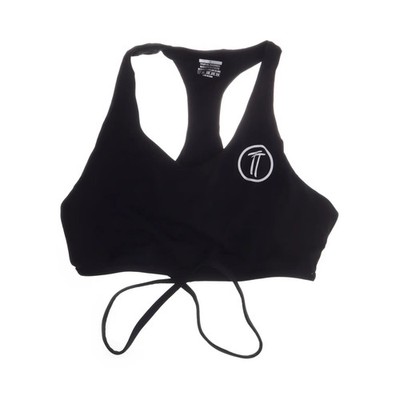 Ten Thousand, Sport-BH, Größe: L, Schwarz, Elasthan/Nylon, Print, Damen #cef