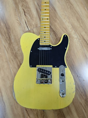 #ad #ad TL Yellow made old electric guitar SS pickup maple fingerboard chrome hardware $309.00