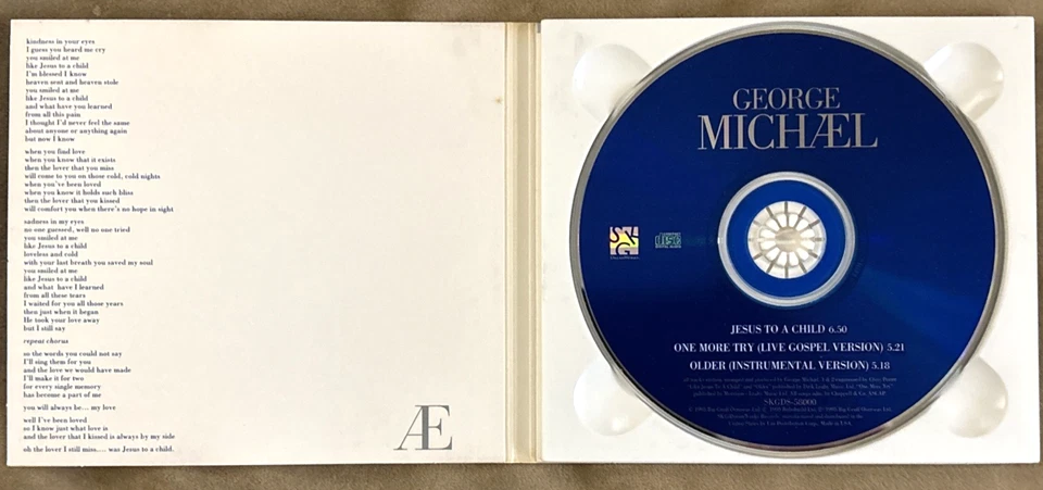 GEORGE MICHAEL - Jesus to a Child [1996, CD Single]. NEAR MINT+ disc Foto 3 de 4