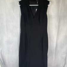 NEW WHITE HOUSE BLACK MARKET NWT 160 V-Neck Sheath Dress Size 8