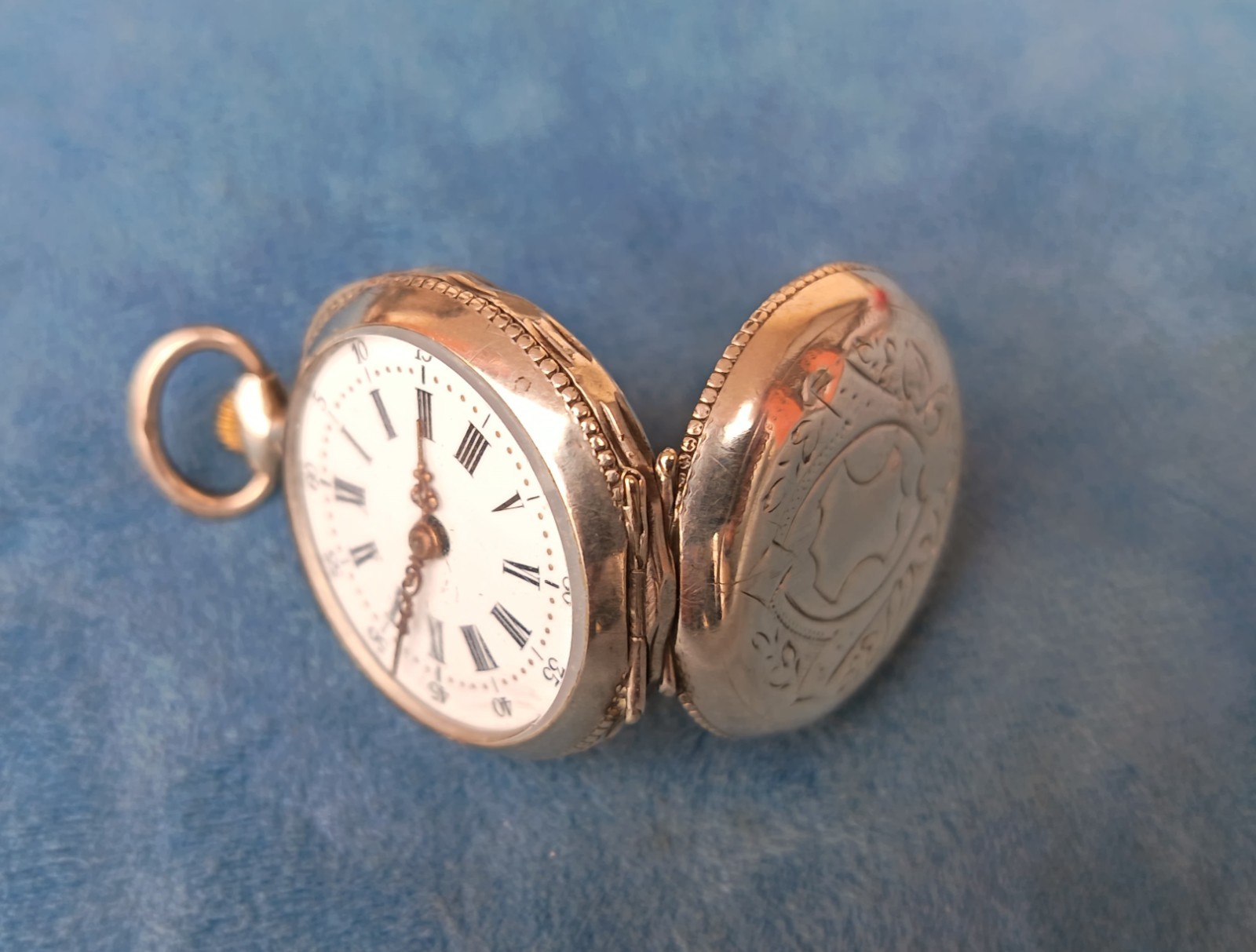 ANTIQUE WORKING SOLID SILVER VICTORIAN POCKET WAT… - image 5