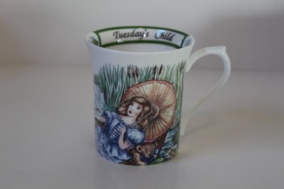 Queen's Fine Bone China Birthday Week Tuesday's Child 7 oz Coffee Mug