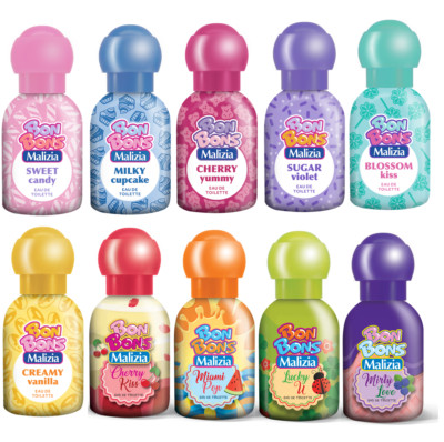 MALIZIA BON BONS  DREAMSET  10 x 50ml EAU DE TOILETTE verschiedene Düfte
