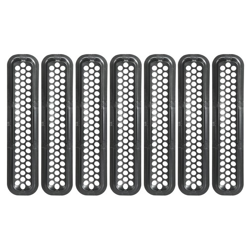 Mesh Grill Inserts Front Grille Guard Cover Clip-in Fit Jeep Wrangler 97-06 TJ - Picture 7 of 11