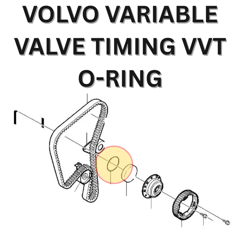 ✅ Volvo VVT Hub Camshaft Timing Gear Seal O-Rings 9497786 Volvo S60 S80 V70 XC90 - Image 3 of 4