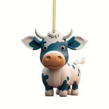 Acrylic Cow Car Ornament, Backpack Accessory - New