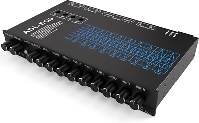 NEW Facmogu 9-Band Car Audio Equalizer Car Graphic Equalizer EQ W/Front, Rear