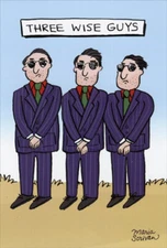 Nobleworks Three Wise Guys Box of 12 Humorous  Funny Christmas Cards
