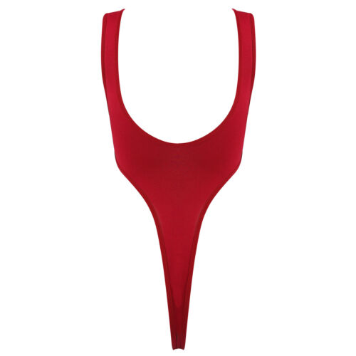 Damen Body durchsichtig Stringbody Bikini Rückenfrei High-Cut Bodysuit Badeanzug - Bild 35 von 137