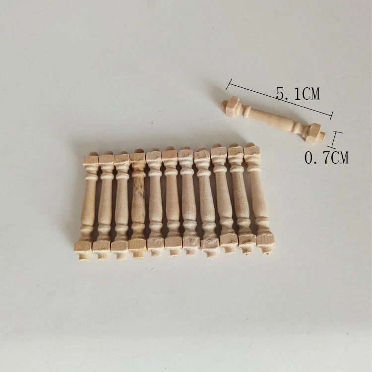 12PC 1/12 Scale Miniature Dollhouse Building Accessories Railing Post Table Legs - Image 3 of 4