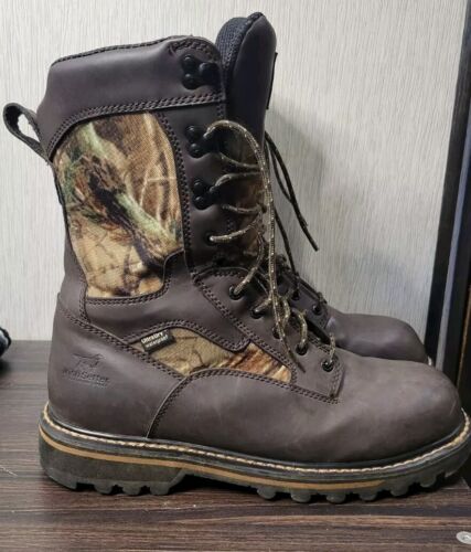 RED WING IRISH SETTER HUNT 816 CAMO DARK BROWN LEATHER MENS SIZE 11.5 WIDTH D - Picture 2 of 5