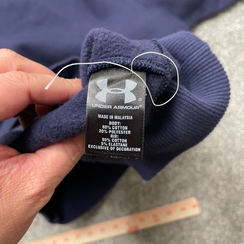 Suéter Under Armour Adulto 2XL XXL Azul Cargado Algodón Tormenta Coldgear Suelto Para Hombres - Imagen 7 de 10