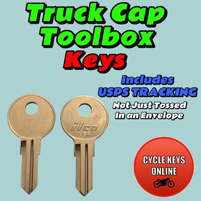 2 Tool box, Truck cap Keys cut to code for key codes H700D-H750D | eBay
