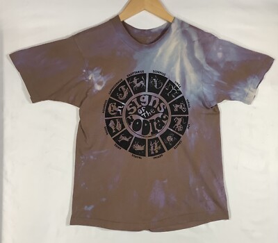 Vintage Signs of the Zodiac Tie Dyed T-Shirt Size XS Astrology Tarot  Horoscope - Main Image