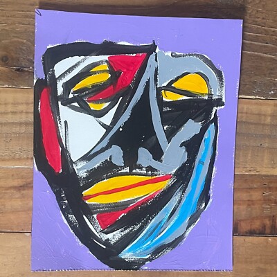 ORIGINAL SIGNIERTES GEMÄLDE DES EHEMALIGEN WEEZER BASSISTEN MIKEY WELSH - OUTSIDER ART