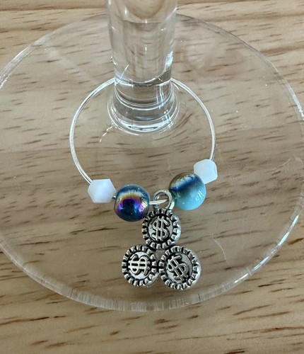 Jackpot Wine Charms, Wine Gift, Poker Game, Game Night, Party Favors ๐ท๐ฐ๐ฐ - Picture 2 of 9