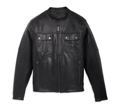 HARLEY-DAVIDSON シングル ライダース 97006-18VM 茶芯 NWT Harley-Davidson Mechanic Leather Jacket Men's Size 2XL Black