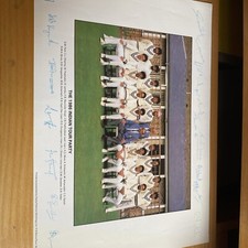 1986 INDIA TOUR TO ENGLAND COLOUR POSTER  WITH  PRE PRINTED FACSIMILE AUTOGRAPHS