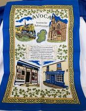 Irish Wall Hanging Avoca Ballykiss Cotton Towel Fitzgerald Hendley 20 x 30"