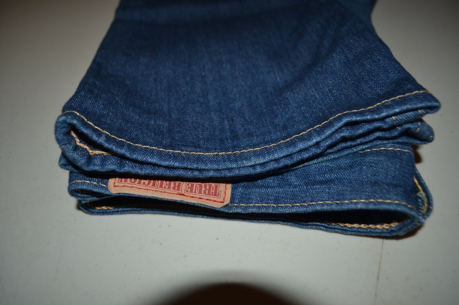 True Religion Women's Billy Straight Pocket Flaps Gem Blue Jeans Sz 30x33 thumbnail 12