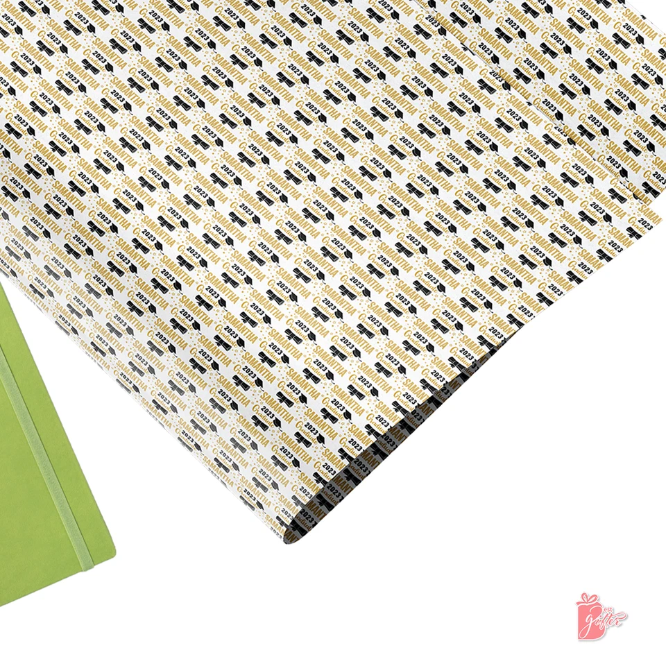 Name Personalized Custom Congrat 2025 Graduate Students Gift Wrapping Paper Roll - Image 3 of 3