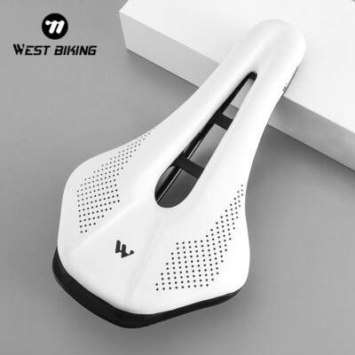 WEST BIKING Leder Schaum Fahrrad Sattel Hohl MTB Rennrad Radfahren Sitz Sattel