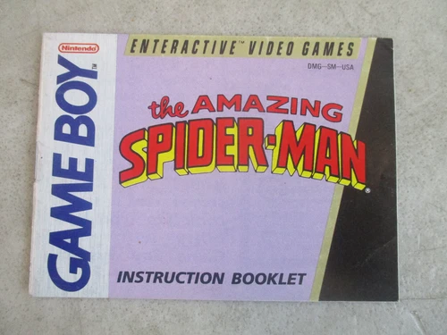 NINTENDO GAME BOY THE AMAZING SPIDER-MAN ORIGINAL INSTRUCTION BOOKLET MANUAL