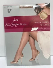 Silk Reflections Womens Hosiery Hanes Ultra Sheer Size AB Color Natural OB376