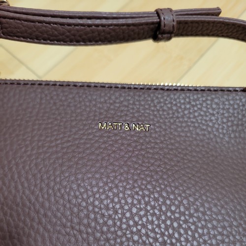 Matt & Nat Crossbody Brown Women's Vegan Leather Bag Purse Sam Purity - Picture 6 of 14