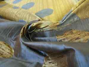 BY YD HiEND! 100% SILK DAMASK MOON IN BAMBOO "TWILIGHT" BLUE Gold - Picture 4 of 8