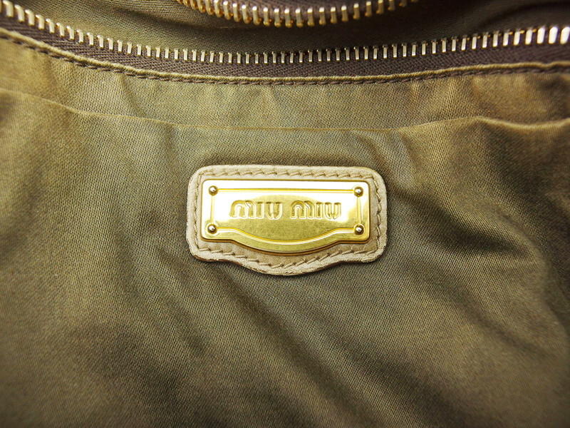 miu miu 2WAY Shoulder Bag Side Ribbon Authentic Used T22616