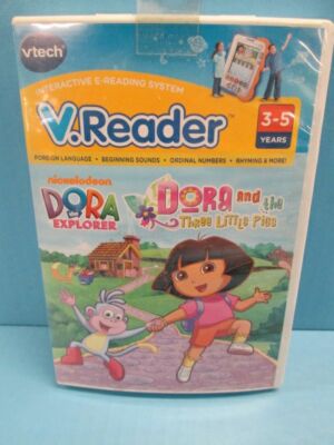 VTECH V.Reader Dora the Explorer Dora and the Three Little Pigs BRAND NEW!