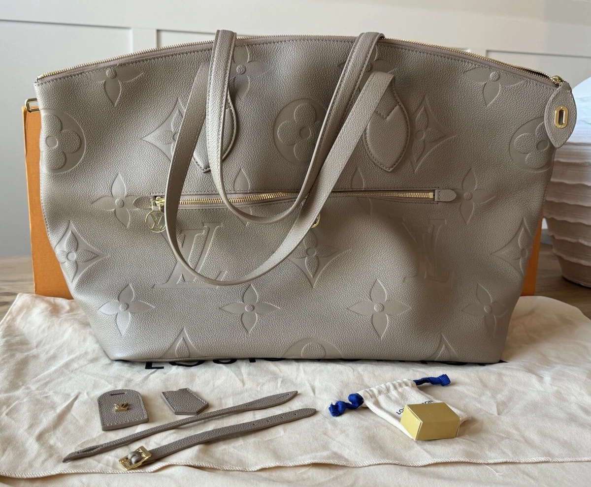 Louis Vuitton Travel Bag Monogram Empreinte Leather Dove Gray 