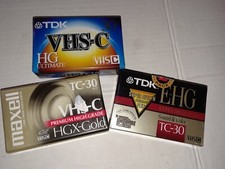 VHS-C TC-30 HG Ultimate Video Camcorder Cassette Tapes Lot of 3