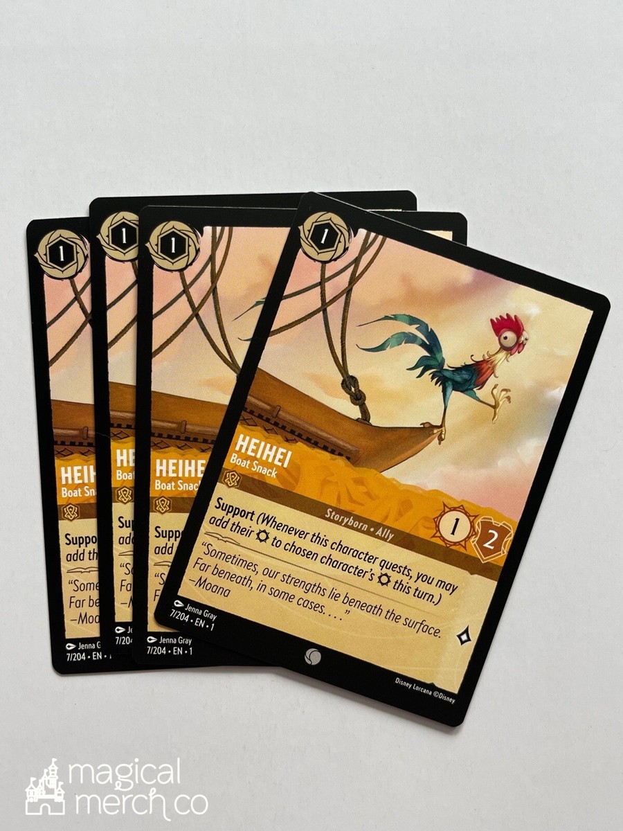 Disney Lorcana Heihei Boat Snack 7/204 Common NM Card Regular 4x | eBay Disney Lorcana Heihei Boat Snack 7/204 Common NM Card Regular 4x | eBay