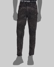  450 Versace Jeans Couture Men's Black Bleached Sprayed Straight Pants Size US32